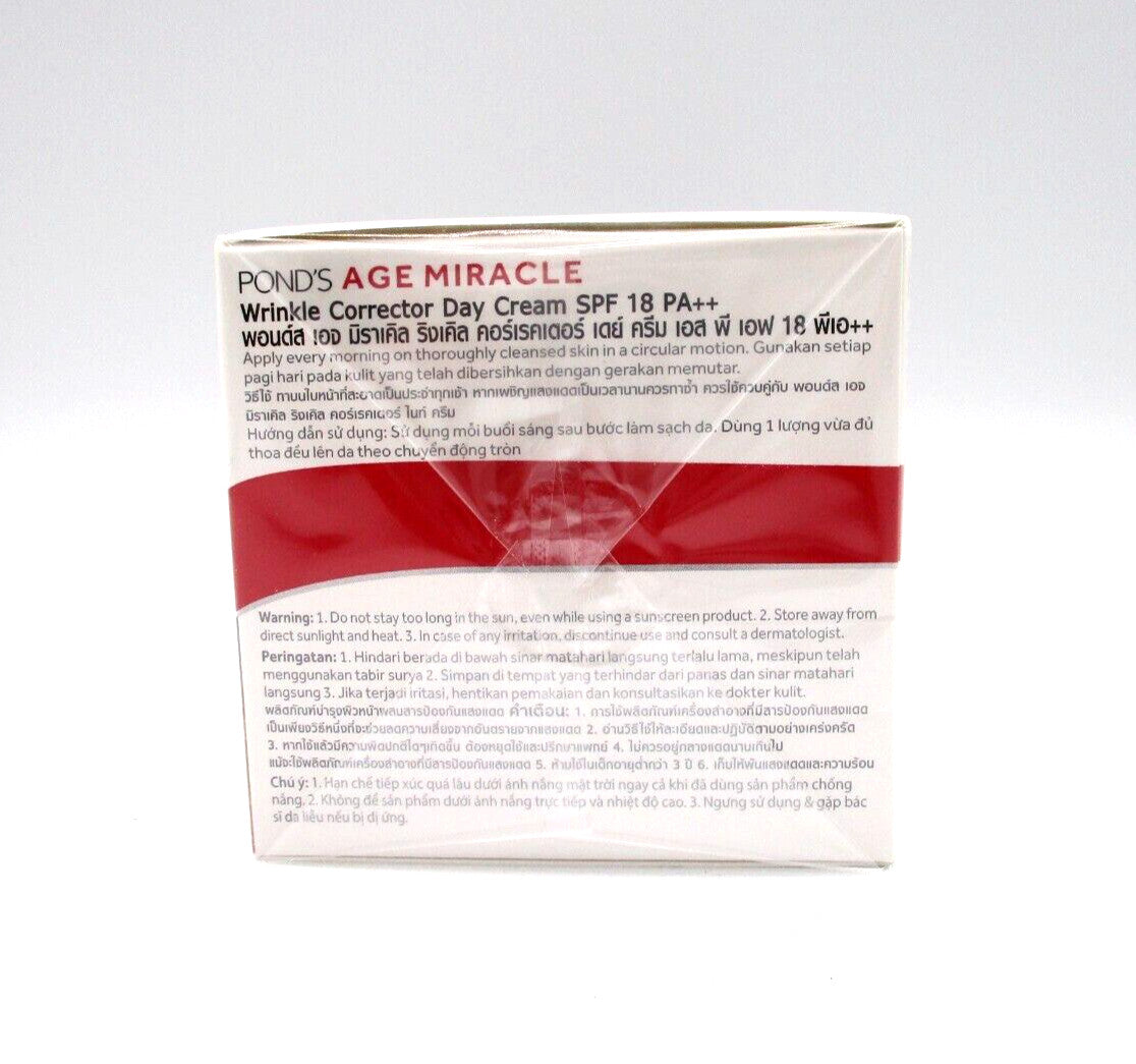 Pond's Age Miracle Wrinkle Corrector Day Cream SPF 18 PA++ 50g - Anti-Aging Moisturizer