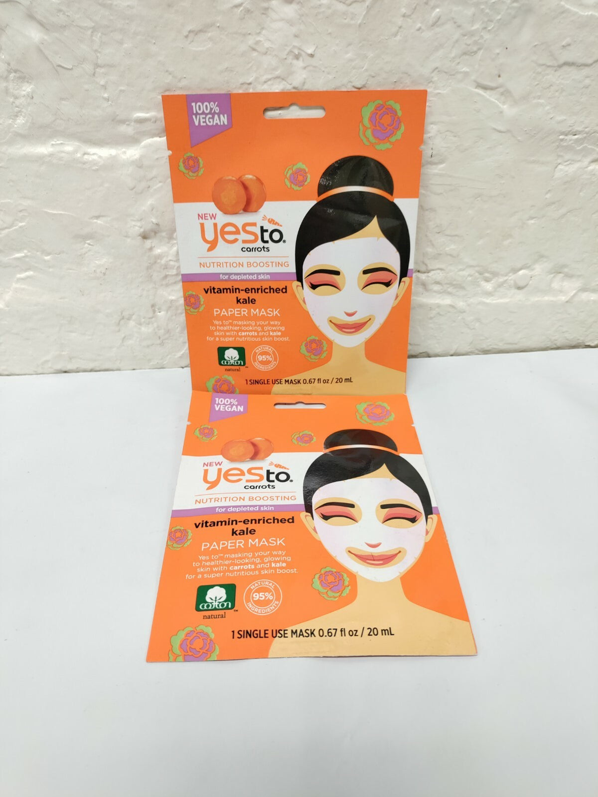 Carrot & Kale Paper Sheet Mask Vitamin Enriched - 2pk
