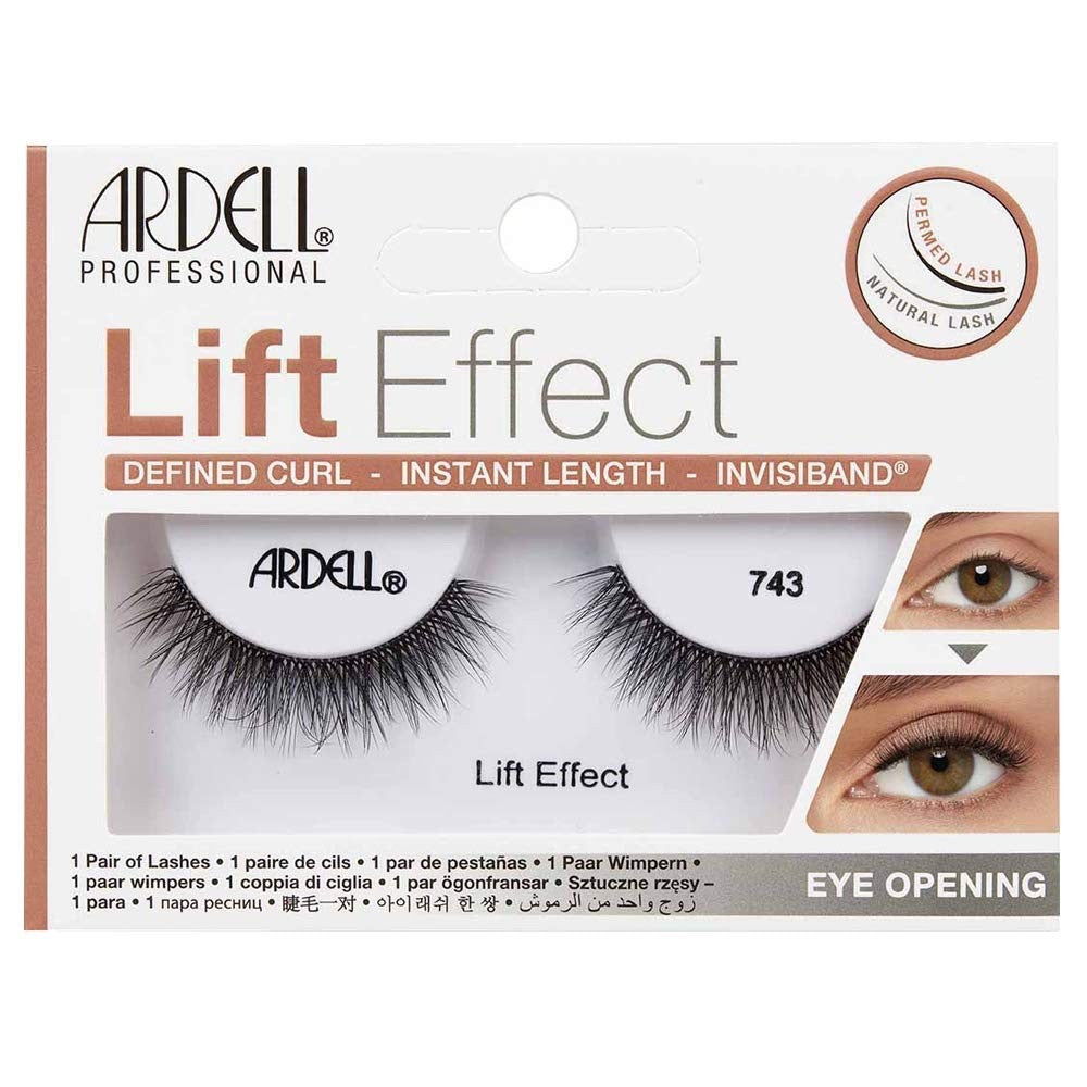 4 Pack False Eyelashes with Curl and Natural Look - Invisiband, Lift Effect 743
