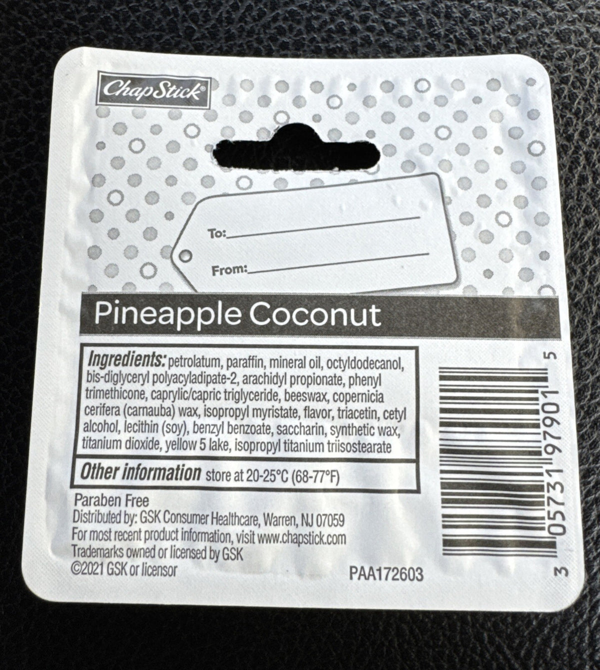 Lip Balm Set - Pineapple Coconut Flavored 0.15 oz x 2