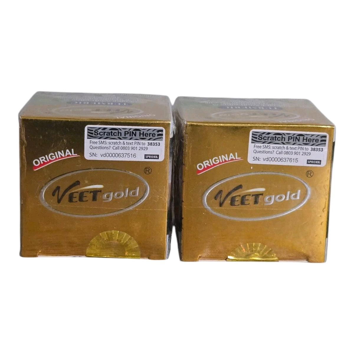 Veet Gold Turmeric Facial Cream - Pack of 2 Natural Skin Care
