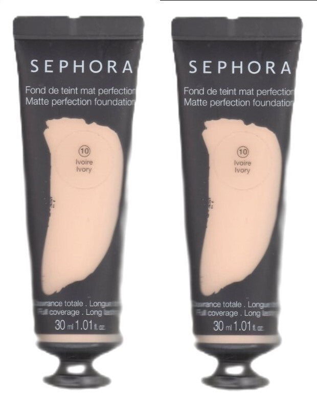 Matte Liquid Foundation Full Coverage Ivory #10 - Long Lasting & Waterproof
