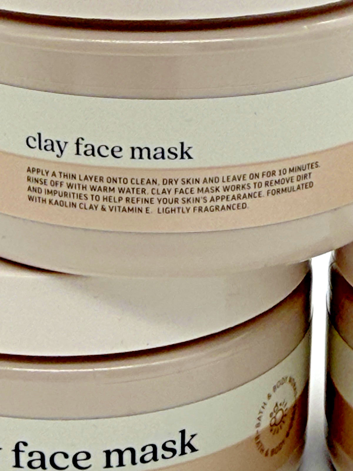 Kaolin Clay Face Mask Set of 3 - 5 fl oz Jars
