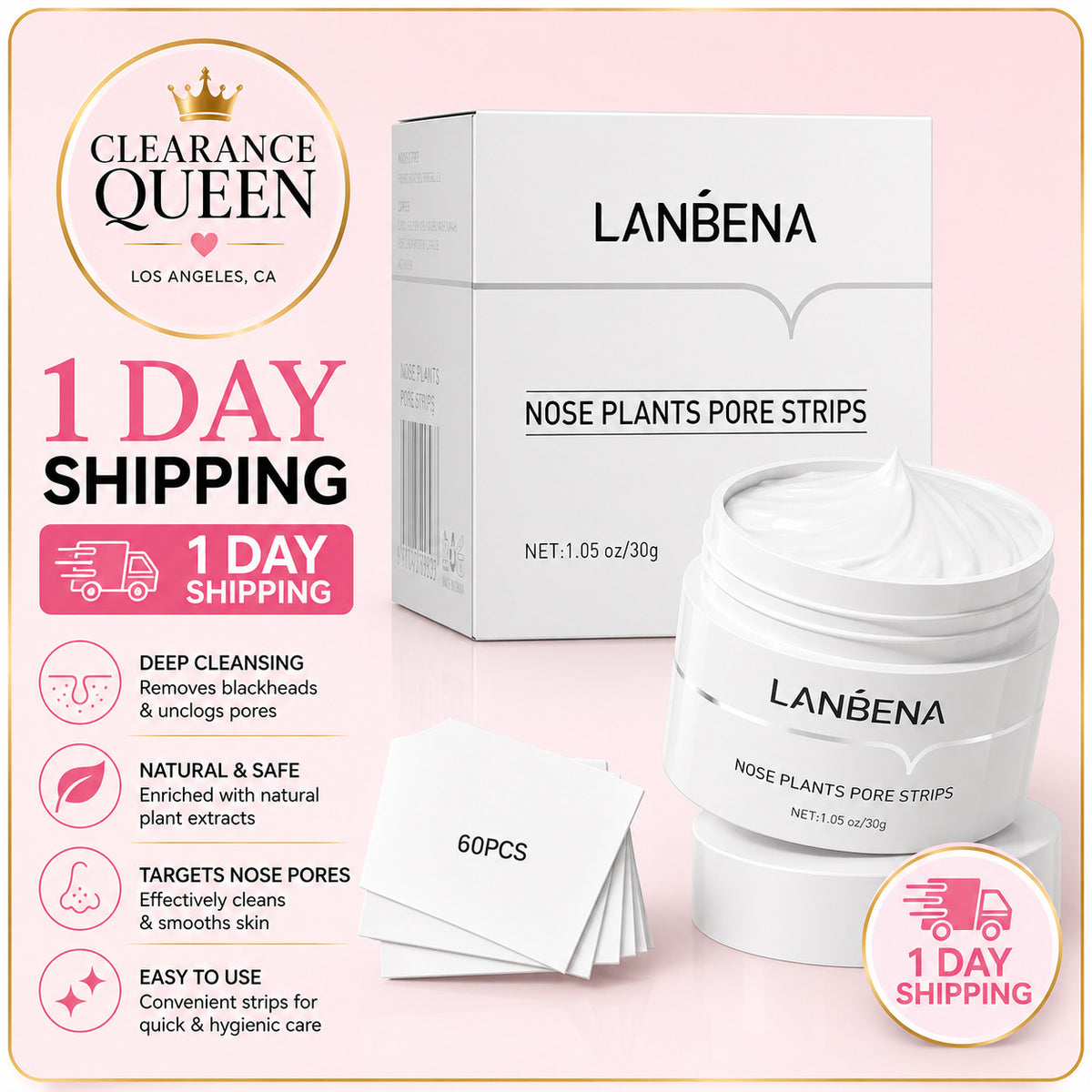 Blackhead Nose Pore Strips Removal Kit - 2 Pack for Deep Cleansing