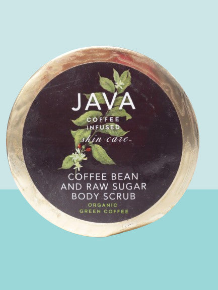 Coffee Infused Body Scrub with Raw Sugar - 8 oz Exfoliating Skin Care