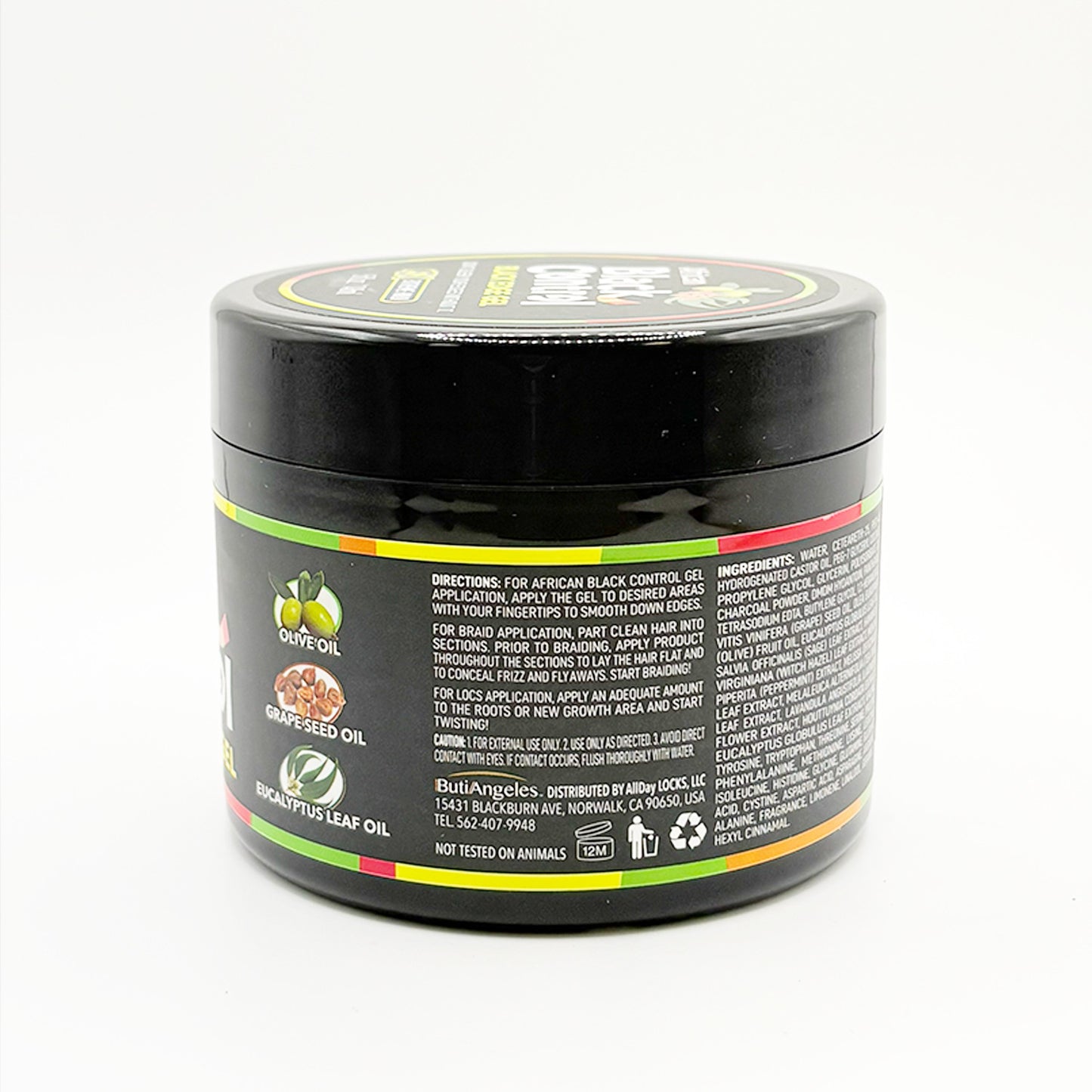 Extreme Hold Black Edge Gel for Sleek Edges & Braids - 5oz