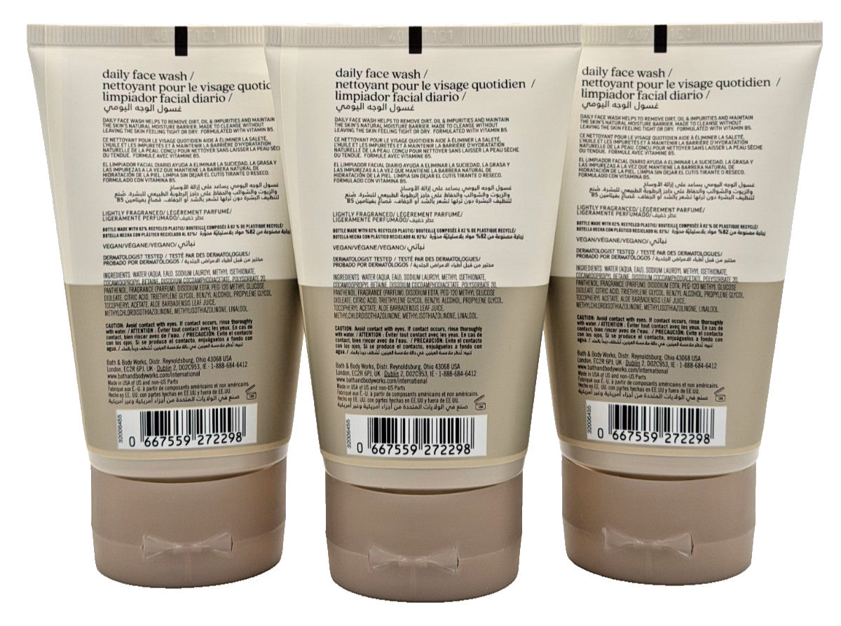 Daily Facial Cleanser with Vitamin B5 - 3 Pack, 4 oz Tubes