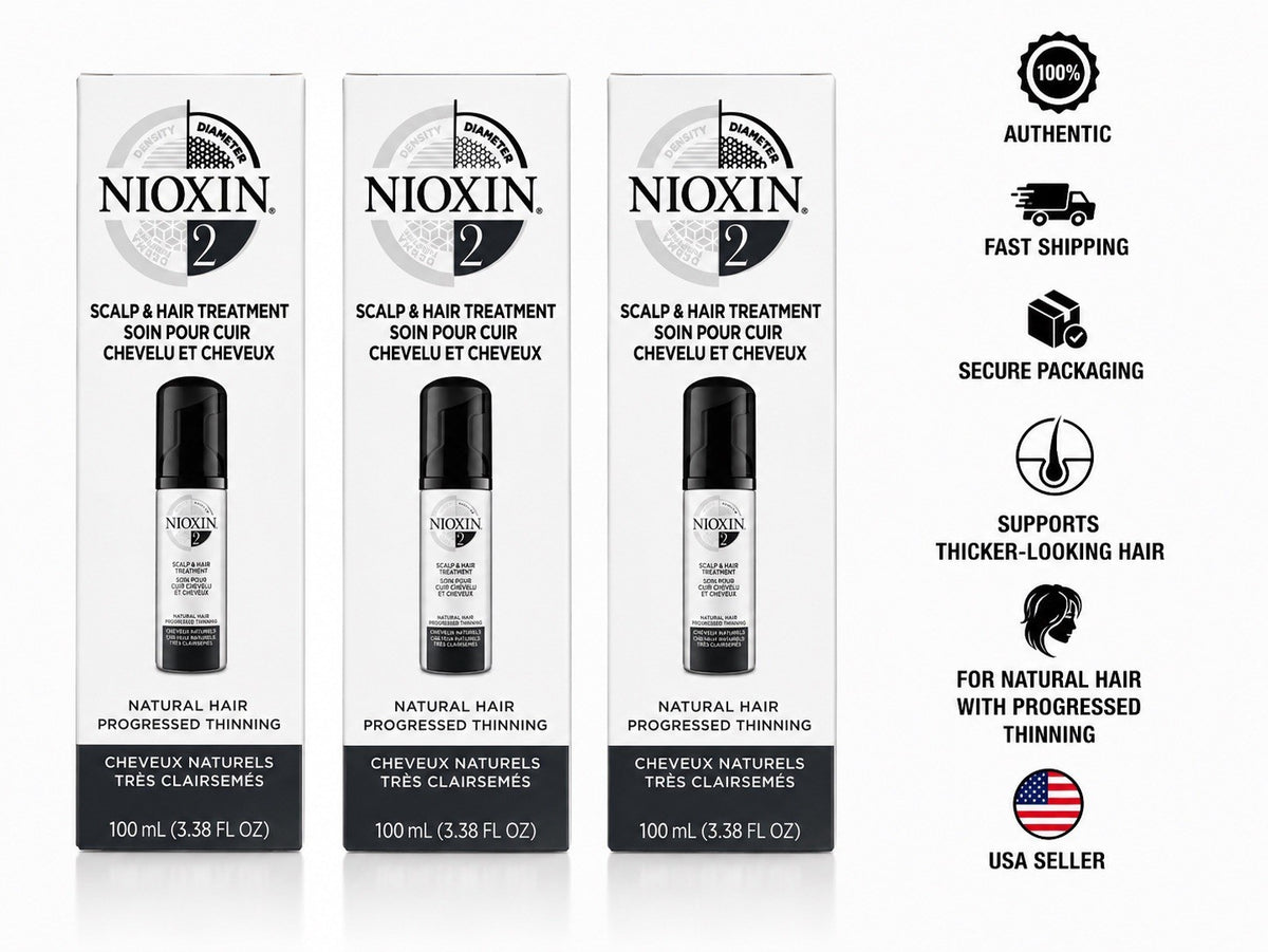 Nioxin System 2 Scalp & Hair Treatment Trio Pack 3.38 fl oz