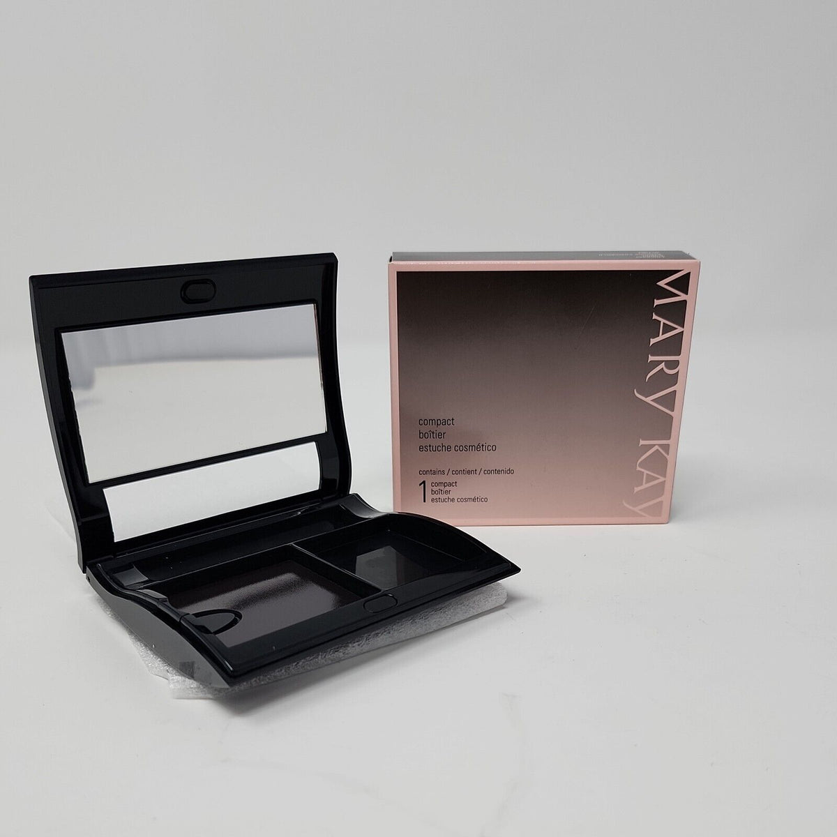 Refillable Mary Kay Makeup Compact Black & Purple 017362 - Stylish & Portable