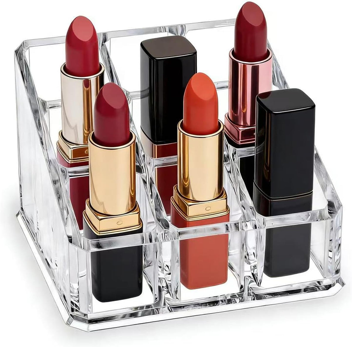 Clear Acrylic Lipstick & Makeup Organizer 26 Slots Storage Case