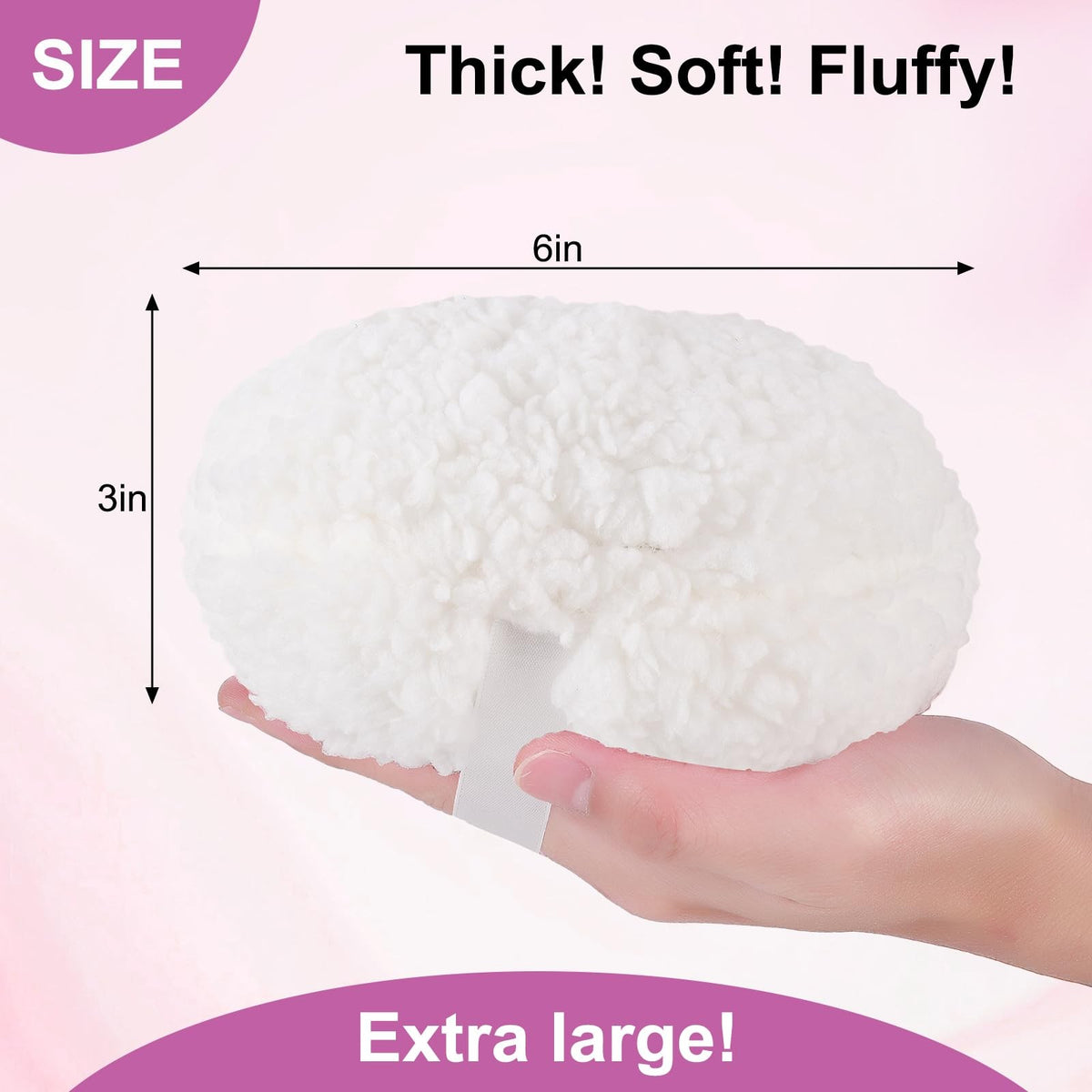 Reversible Body Powder Puff with Storage Case - Extra Large Soft Sponge