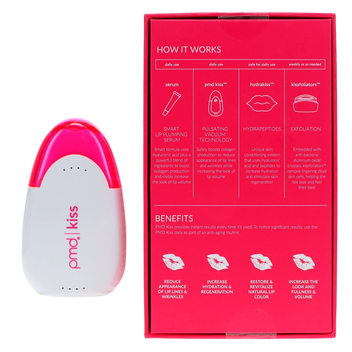Lip Plumping System with Serum & Masks - Pink