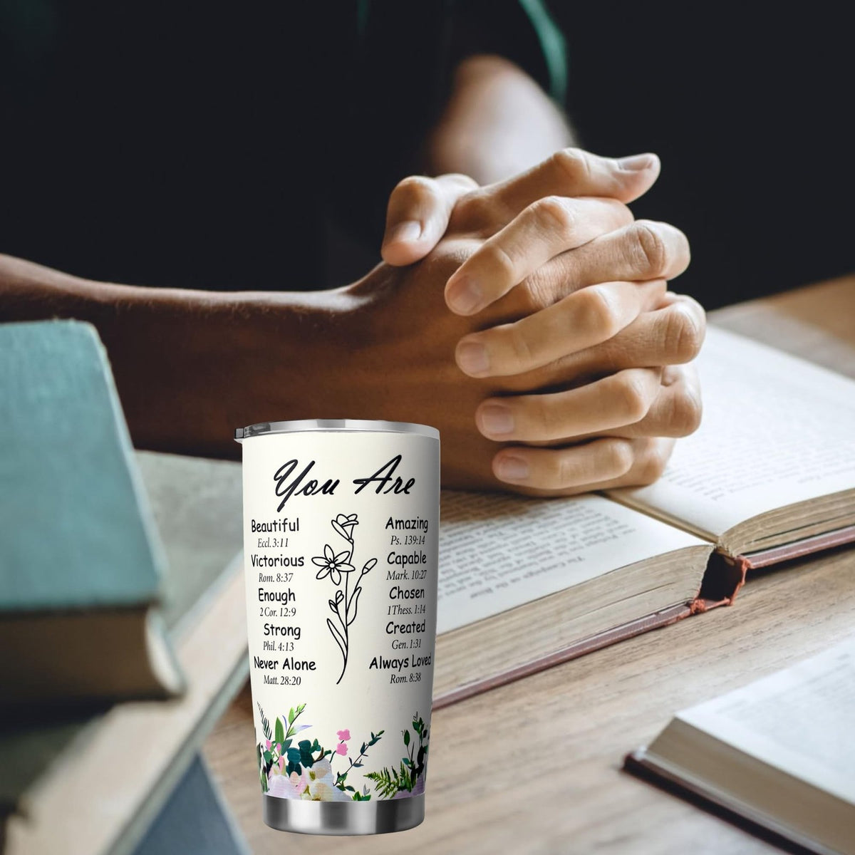 20oz Insulated Stainless Steel Tumbler for Women - Inspirational Religious Gift
