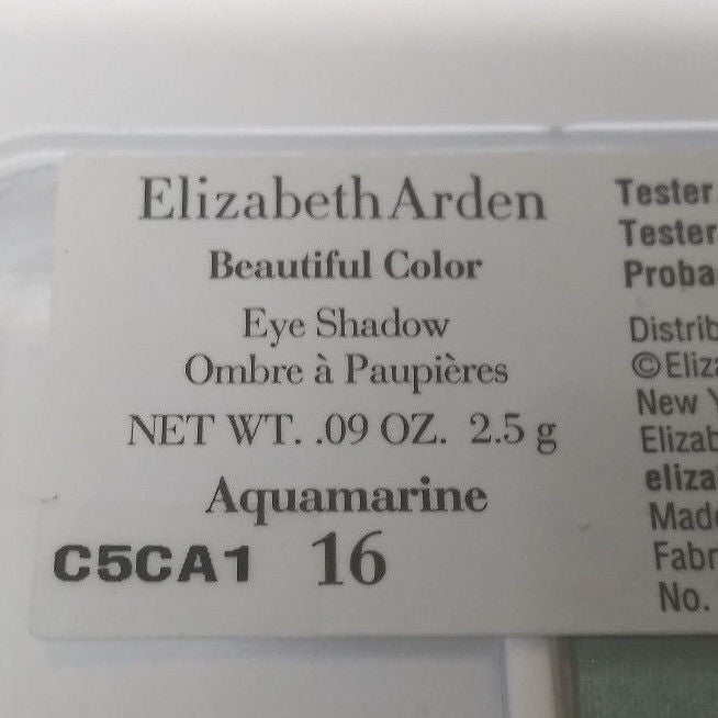 Elizabeth Arden Aquamarine 16 Blue Green Eye Shadow - .09oz Tester