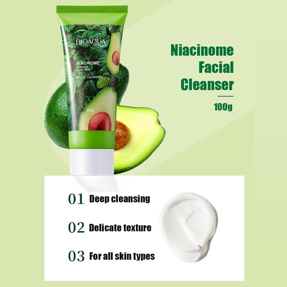 Avocado Skincare Set - Cleanser, Toner, Eye Cream, Essence, Moisturizer 6pcs