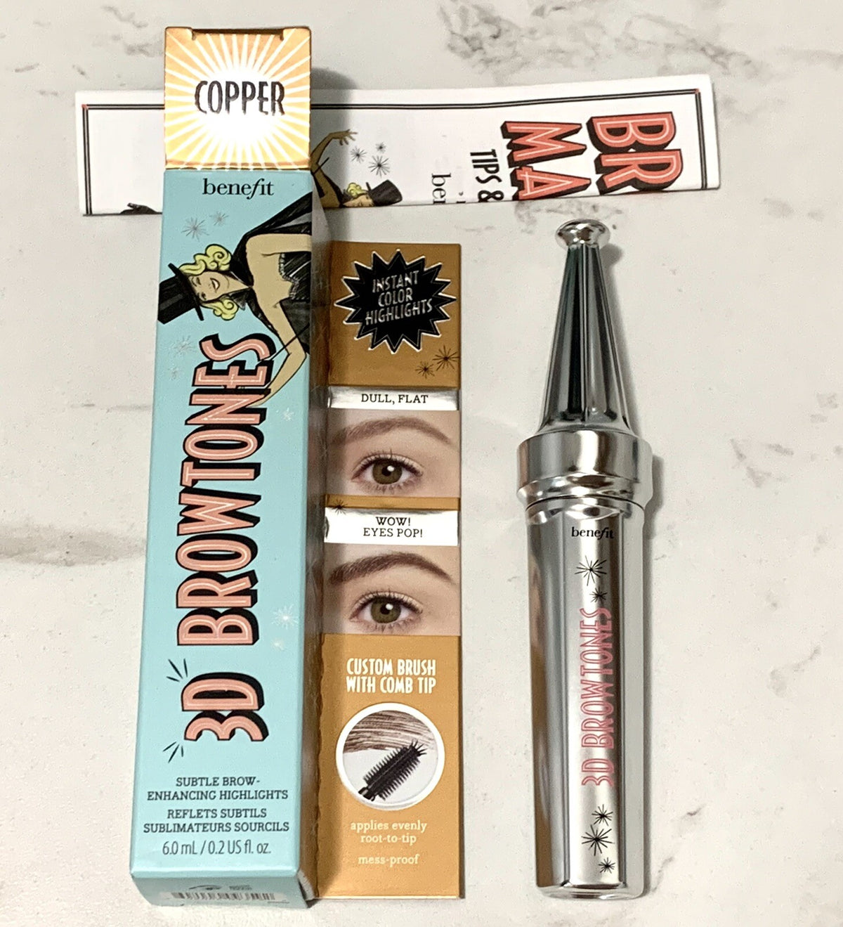 Benefit 3D Browtones Copper Subtle Brow Highlights - Brow Enhancing Makeup