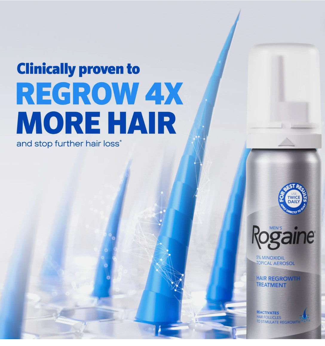 Men's 5% Minoxidil Foam Hair Regrowth Treatment