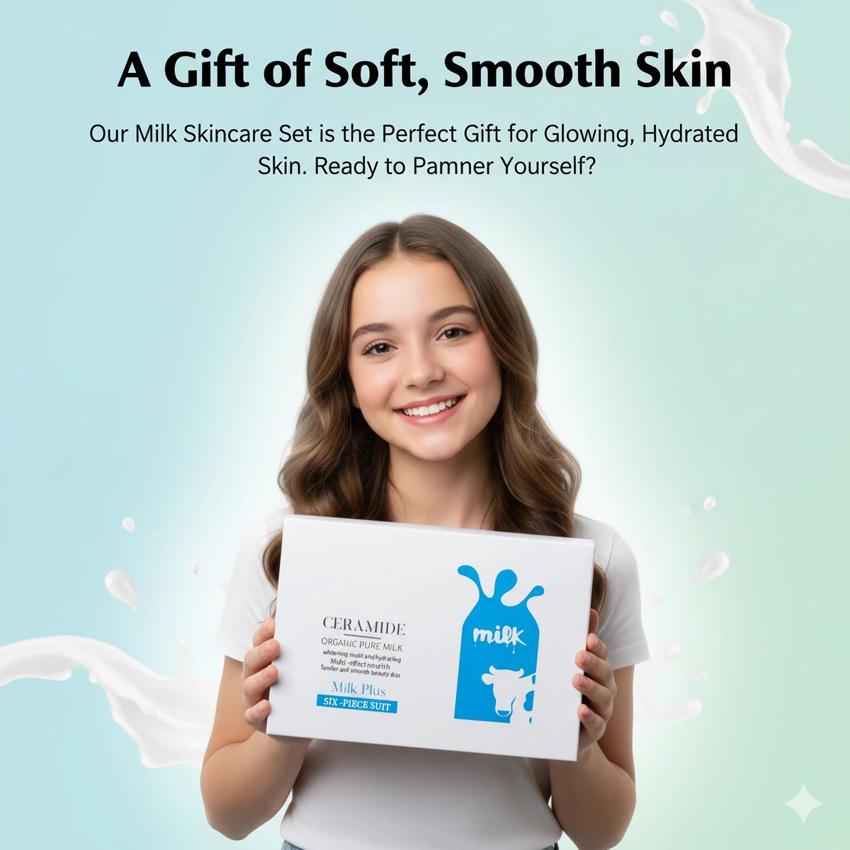 Milk Skin Care Set for Teen Girls - 6-Piece Hydrating Gift Kit