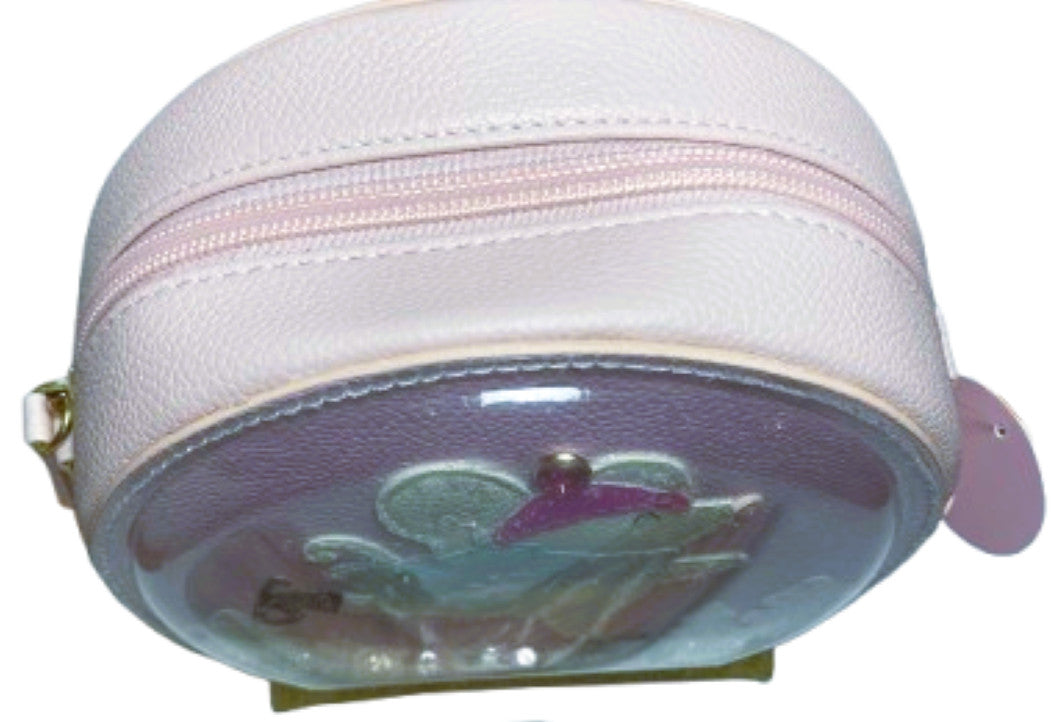 Snow Globe Mouse Skating Cosmetic Bag - Crossbody Makeup Organizer
