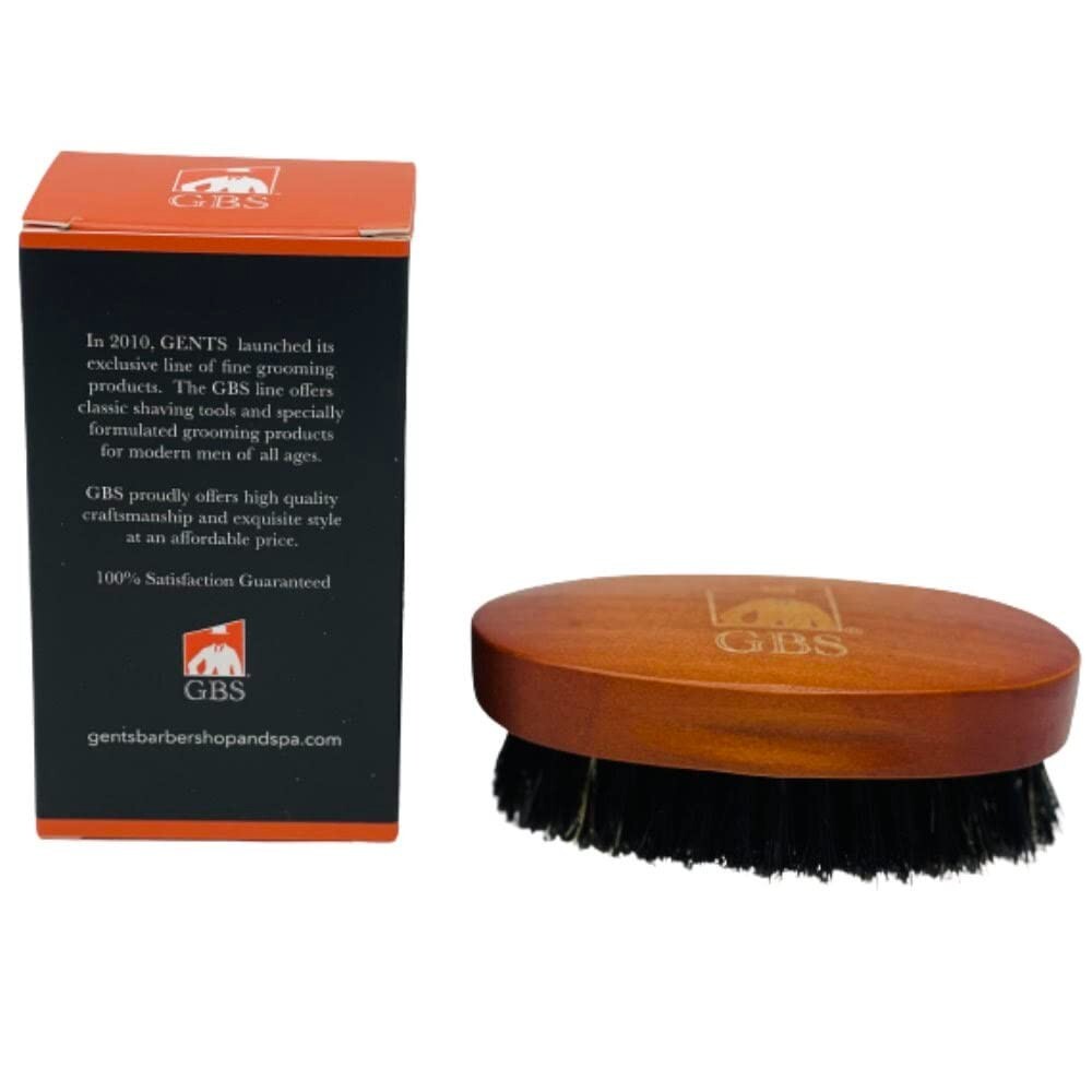 Men's Boar Bristle Beard Grooming Brush with Wooden Handle