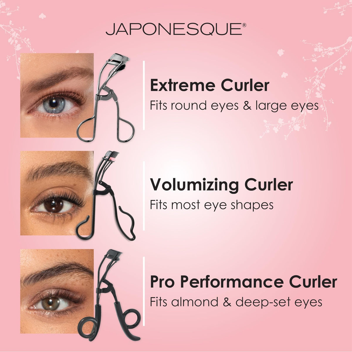 Eyelash Curler for Natural and False Lashes - Wide Contoured Design