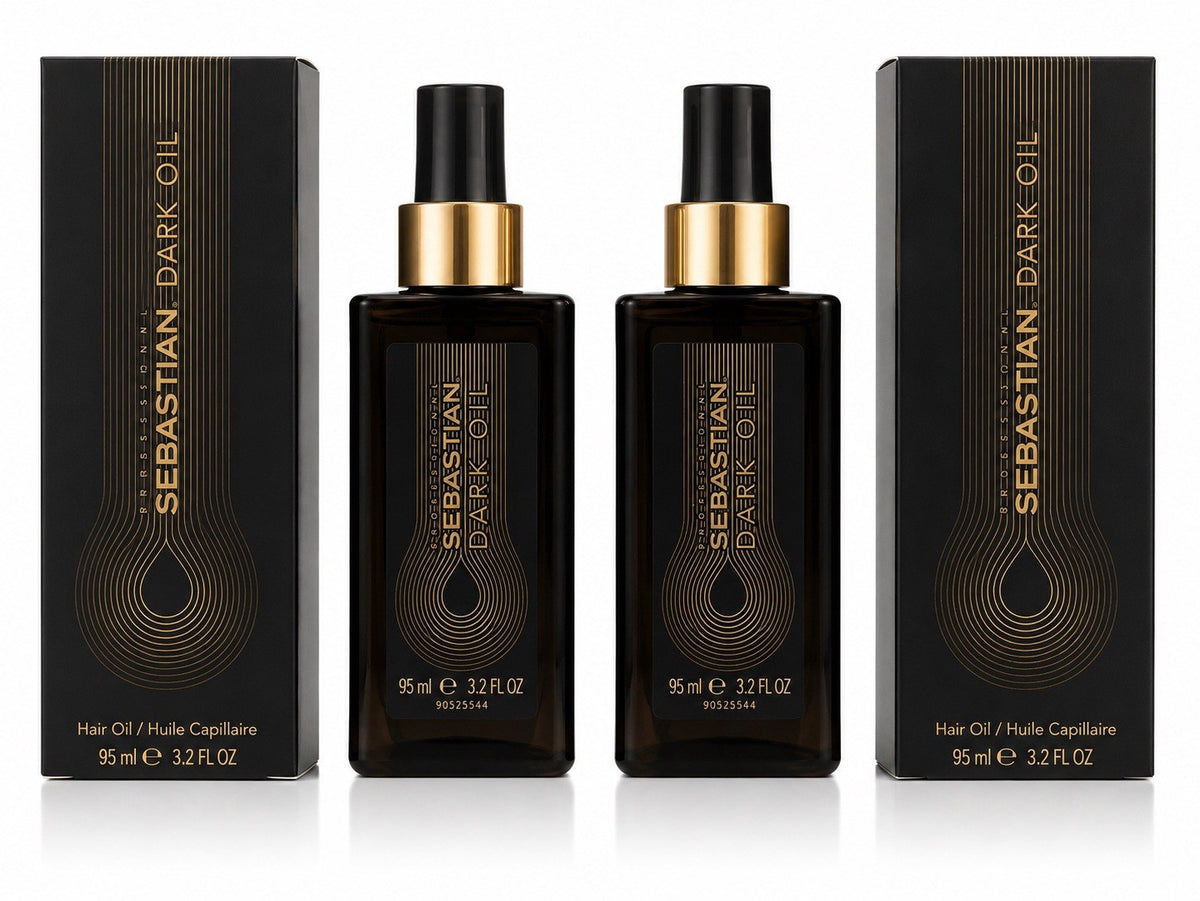 Sebastian Dark Oil Hair Oil Duo Set - 3.2 oz / 95 mL, Salon-Quality