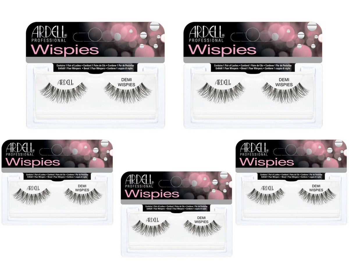 False Eyelashes Demi Wispies 5-Pair Kit for Natural & Glam Looks