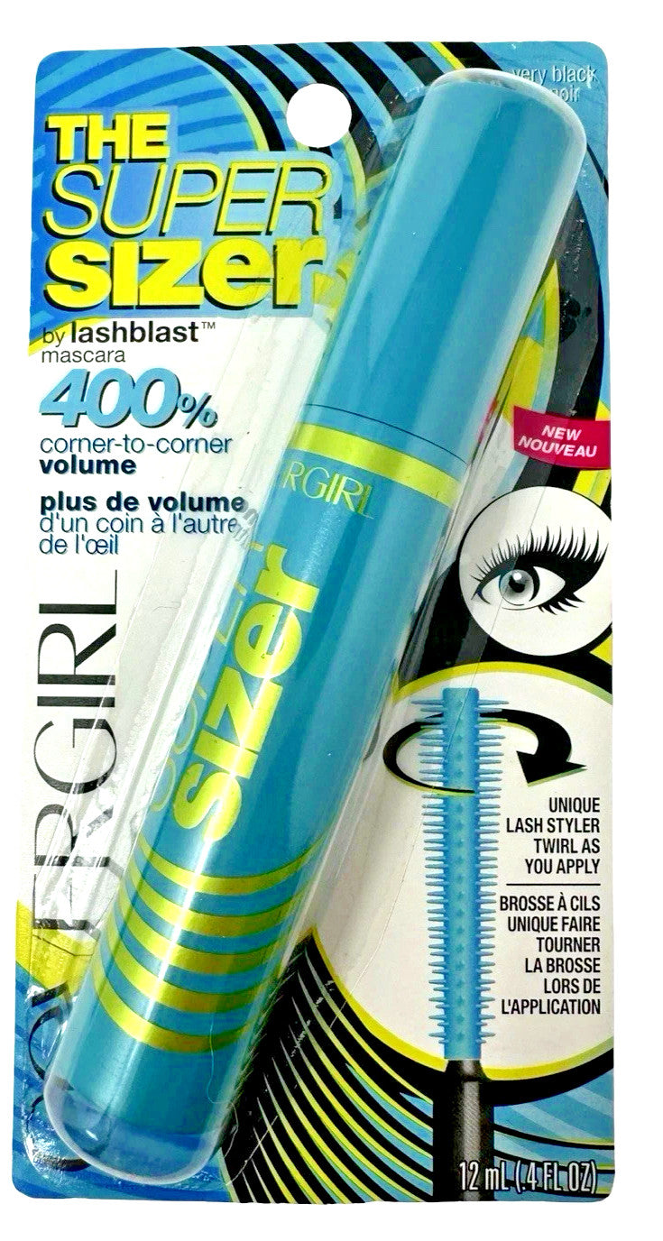 Pack of 2 CoverGirl Super Sizer Mascara Very Black Sealed