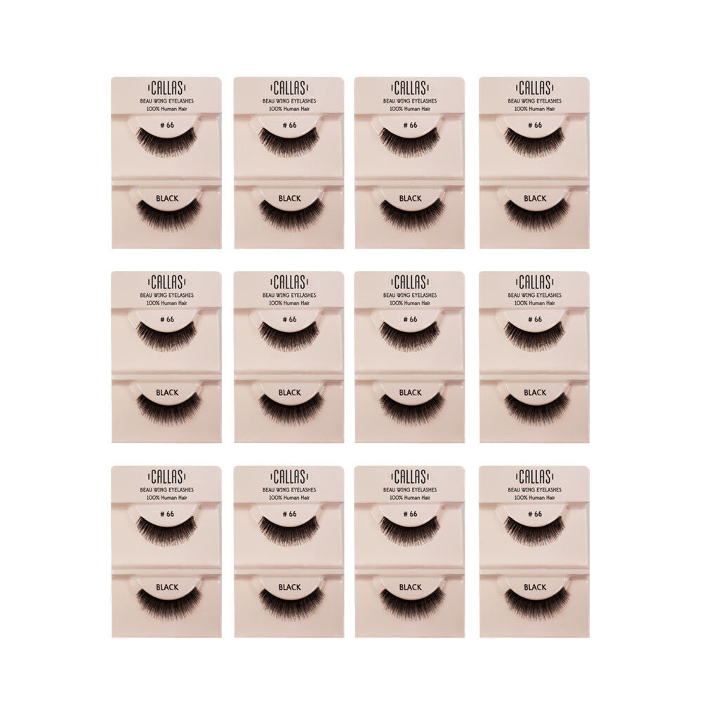 False Eyelashes 100% Human Hair Full Thick Sexy Look Set 12 Packs