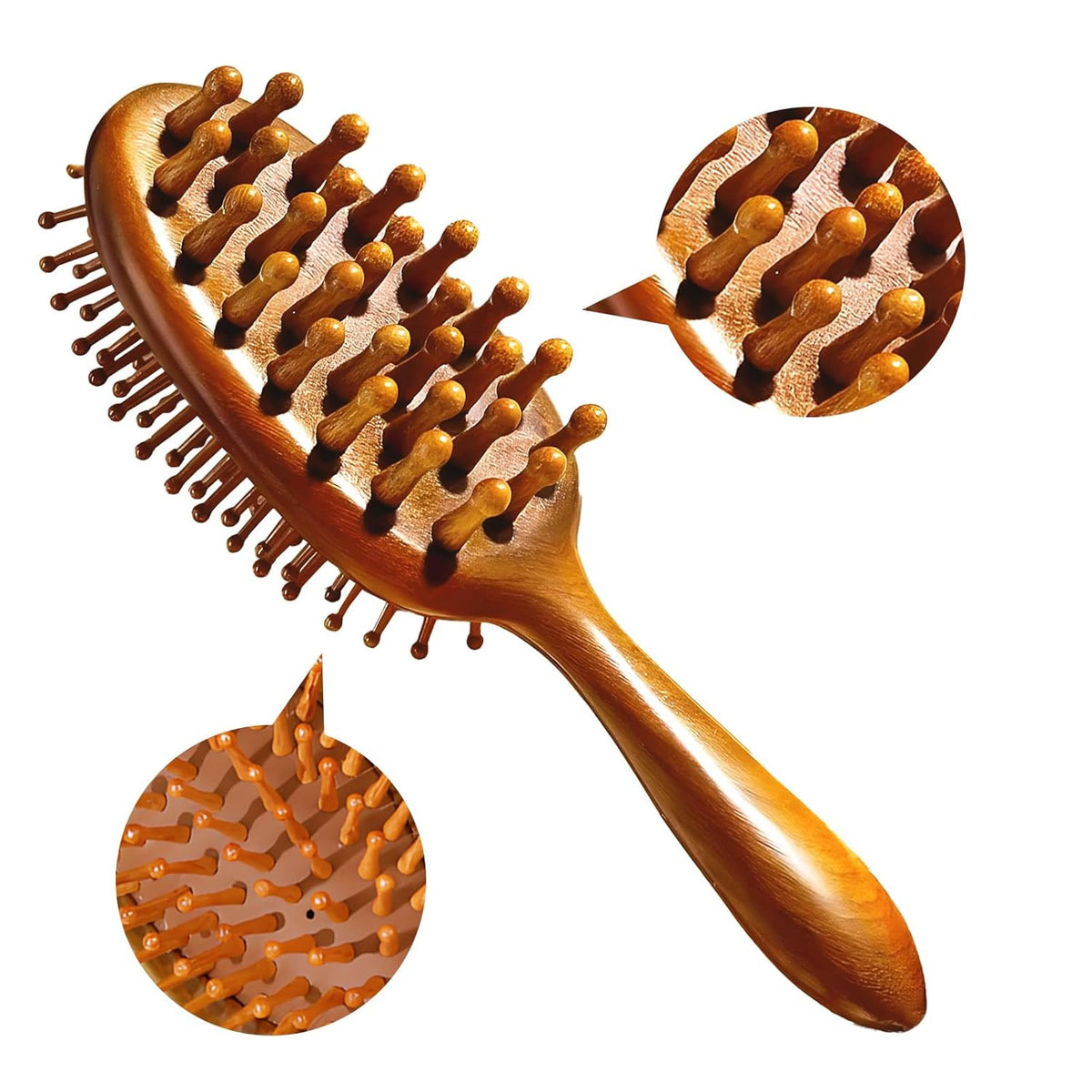 Sandalwood Dreadlock Brush & Wide Tooth Comb for Hair Styling - Unisex