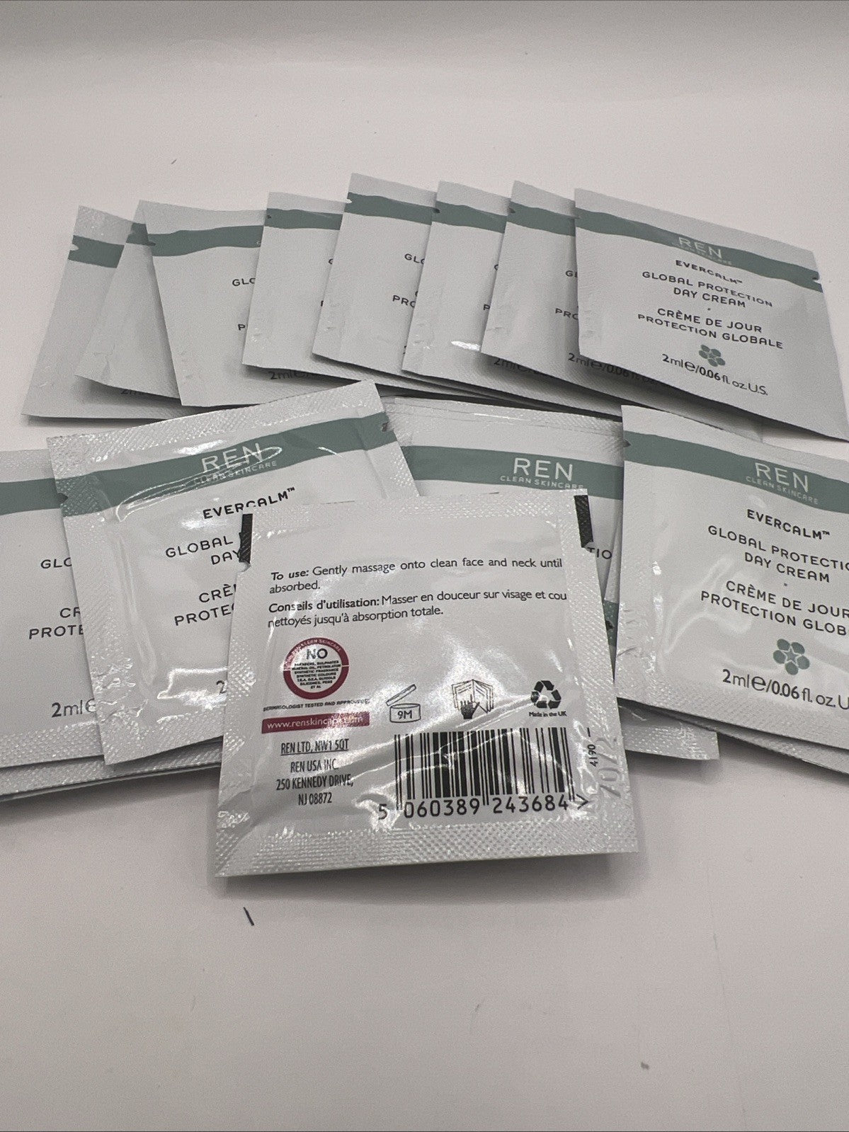 20 Pack REN Evercalm Face Moisturizers Day Cream for Sensitive Skin
