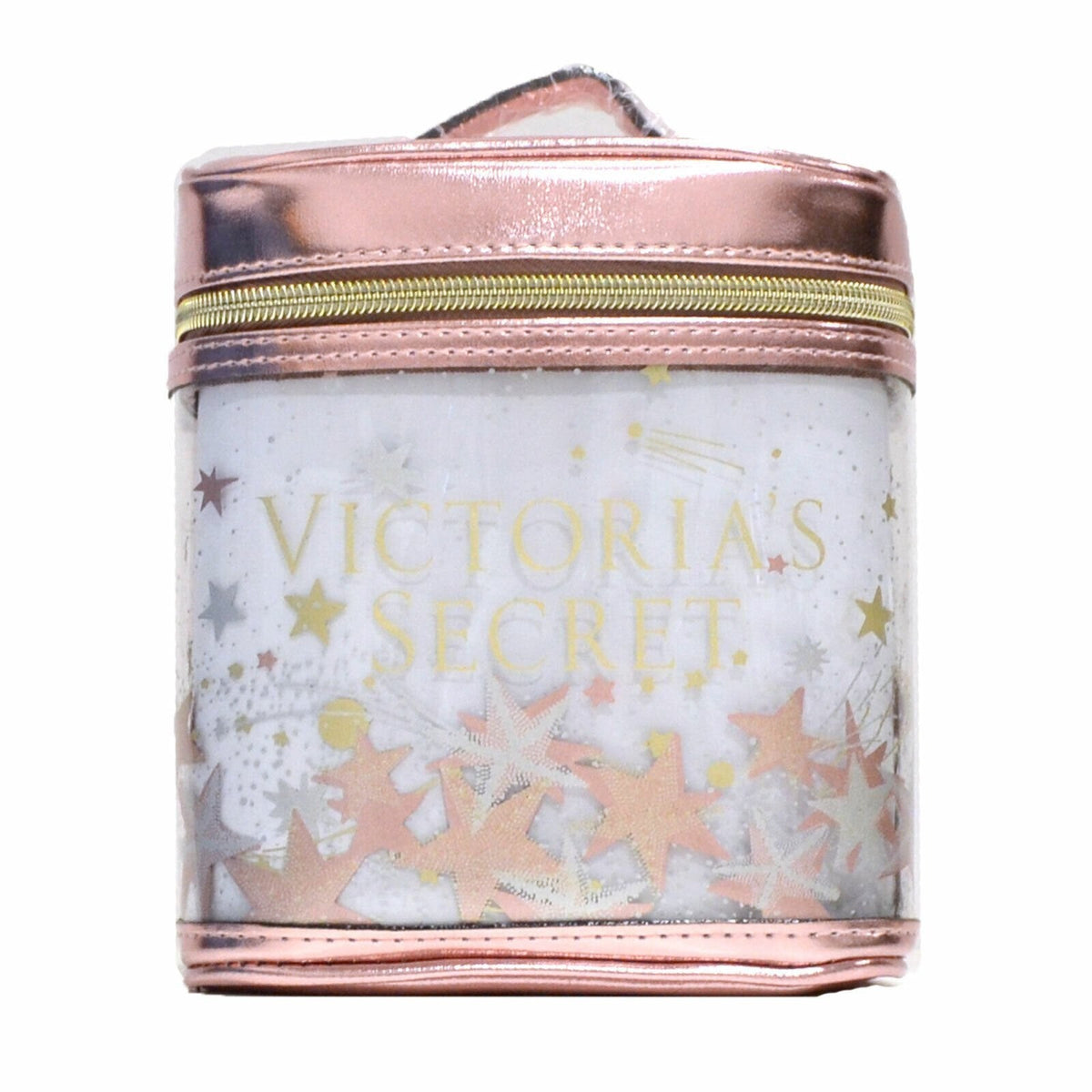 Clear Cosmetic Train Case Makeup Bag Travel Toiletry Organizer