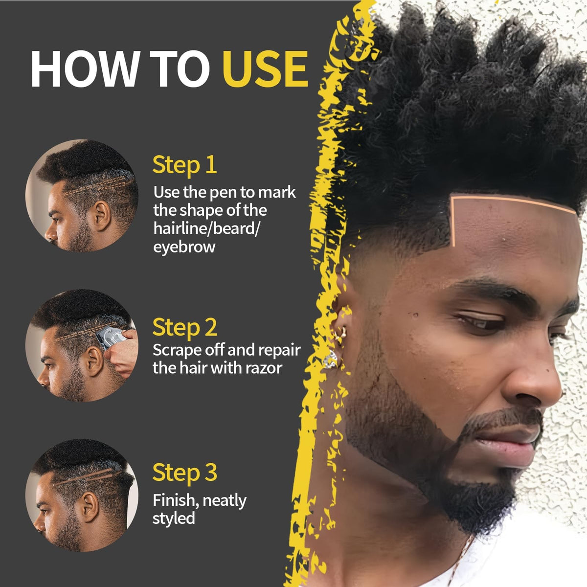 Beige Skin-Tone Barber Pencils 12-Pack for Hairline & Beard Edges