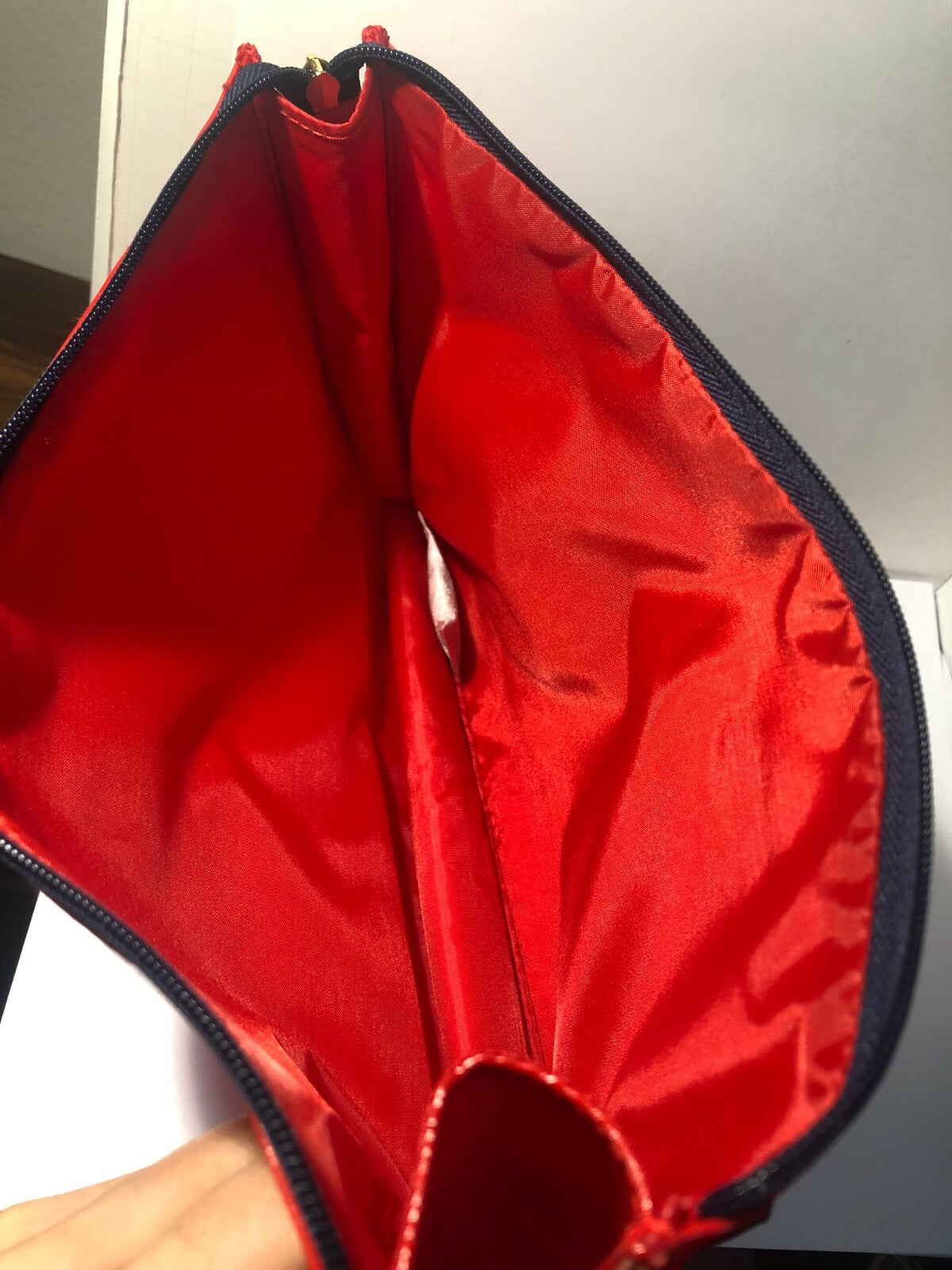 Estée Lauder Lisa Perry Red and Blue Makeup Bag - Cosmetic & Toiletry Organizer