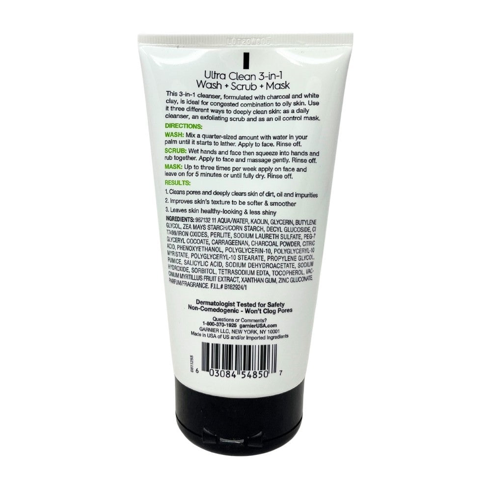 Charcoal Face Wash, Scrub & Mask 3-In-1, 4.4oz (2-Pack)