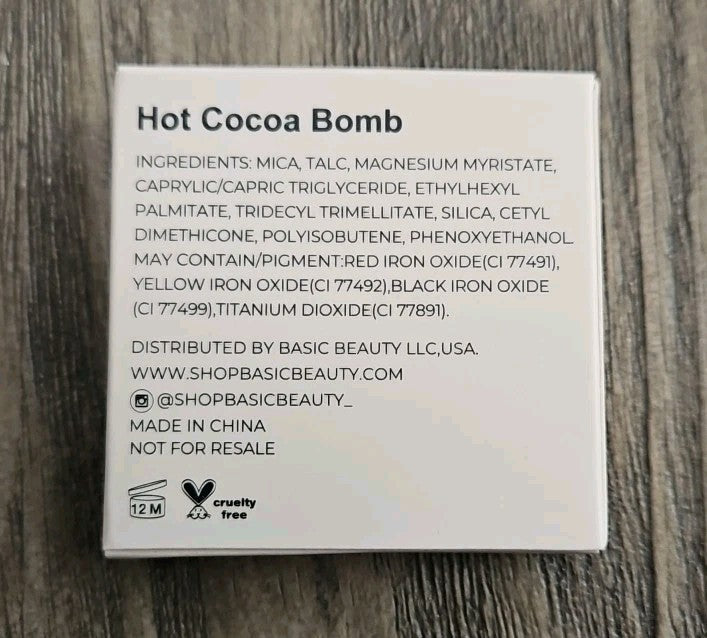 Eye Shadow Quad Palette 4g Neutrals Nude Shimmer Hot Cocoa Bomb