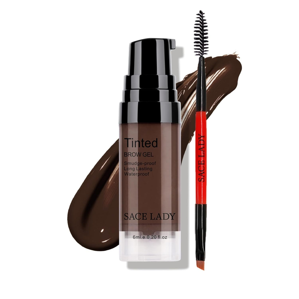 Long Lasting Waterproof Eyebrow Gel - Smudge-Proof Brow Makeup, 24H Wear