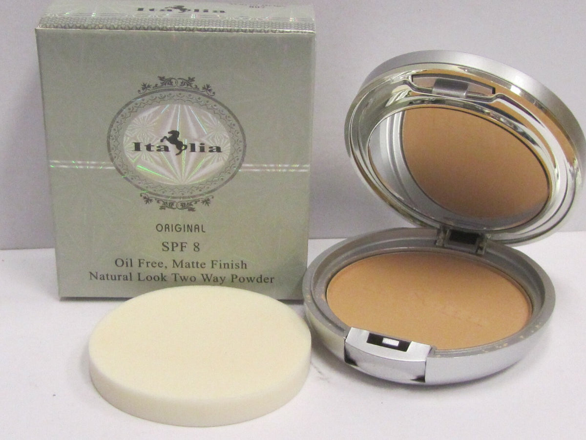 Italia Oil-Free Matte Finish Two-Way Powder SPF 8 Warm Beige 807