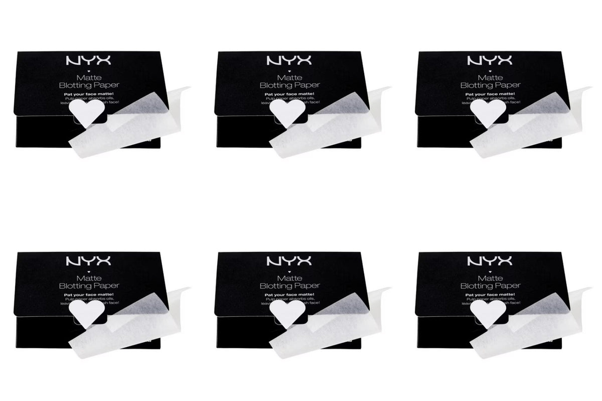 NYX Matte Blotting Paper Sheets 6 Pack - 300 Portable Makeup Sheets