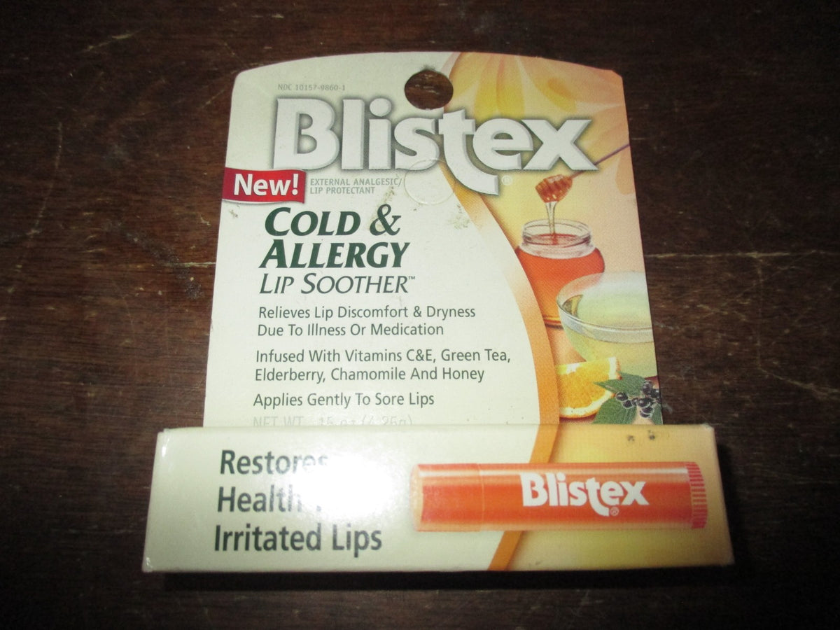 Cold & Allergy Lip Soother 0.15oz Medicated Lip Balm for Sensitive Lips
