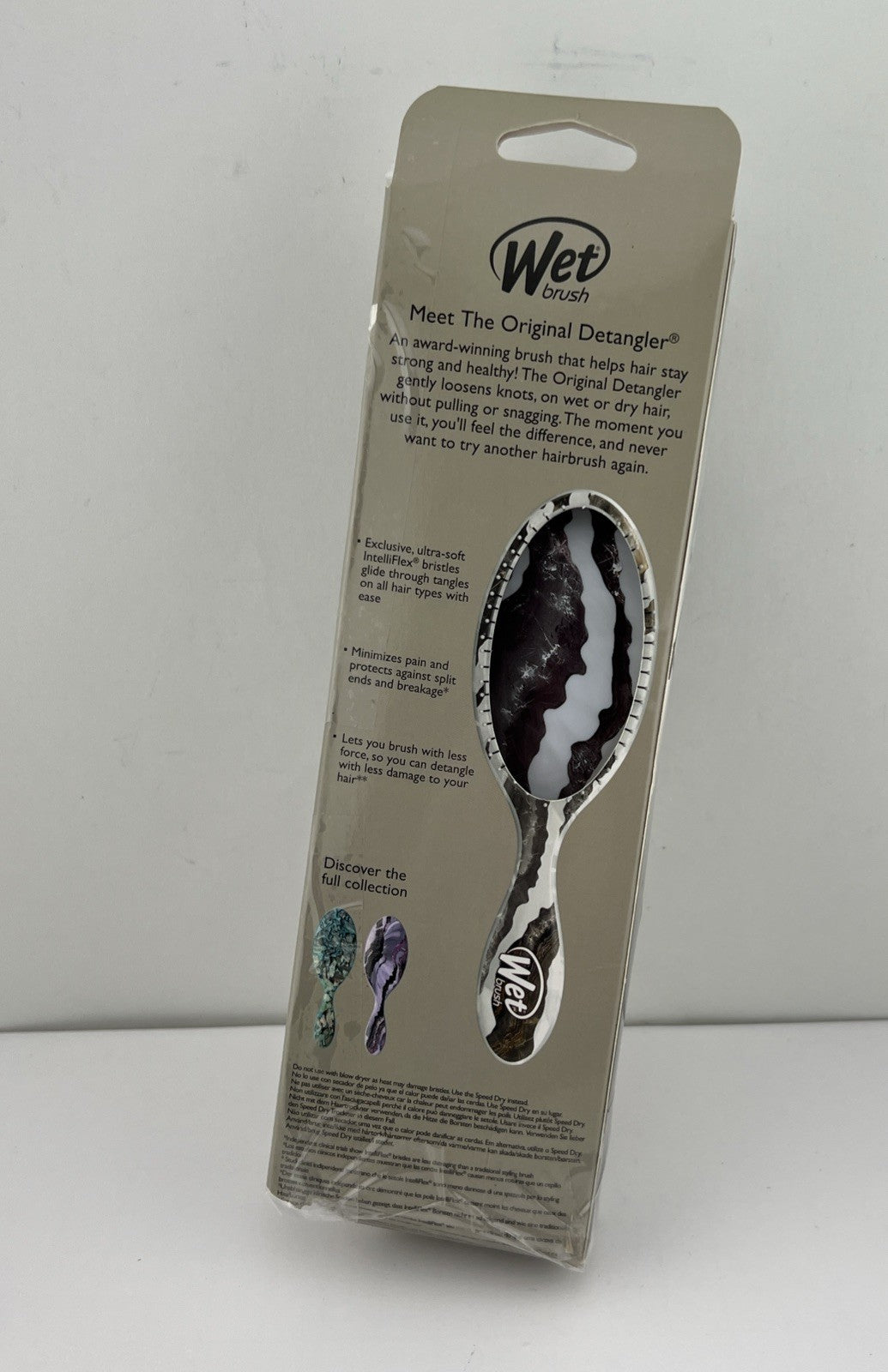Wet Brush Detangling Hair Brush - Regular Size, Techo Stone Brown