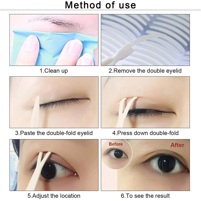 500 Pcs Invisible Double Eyelid Lift Tape Stickers Natural Eye Enhancer