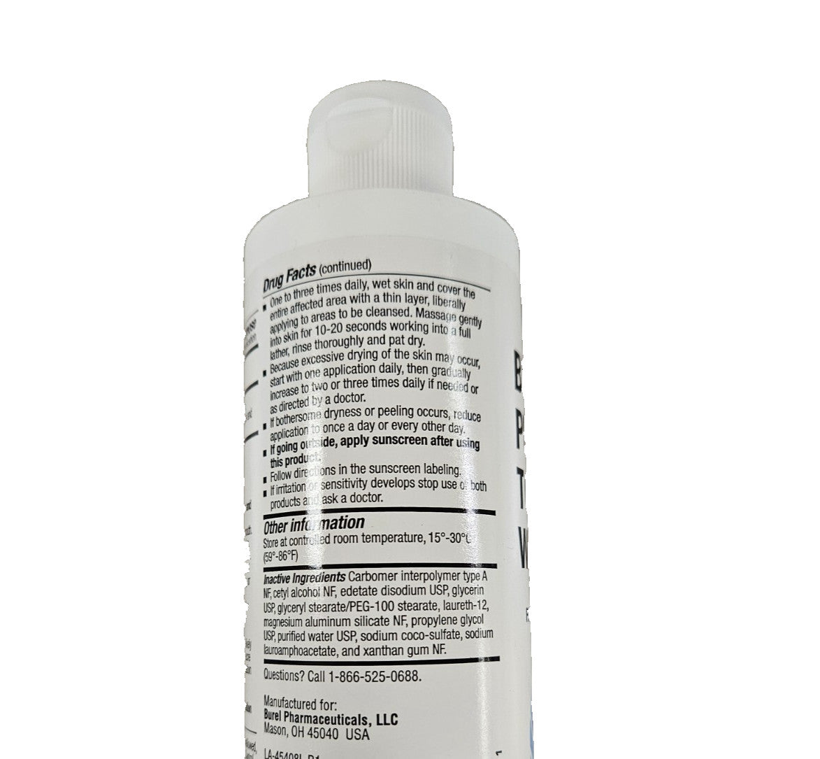 Benzoyl Peroxide 10% Acne Face Wash - 8oz XL Size for Acne Treatment