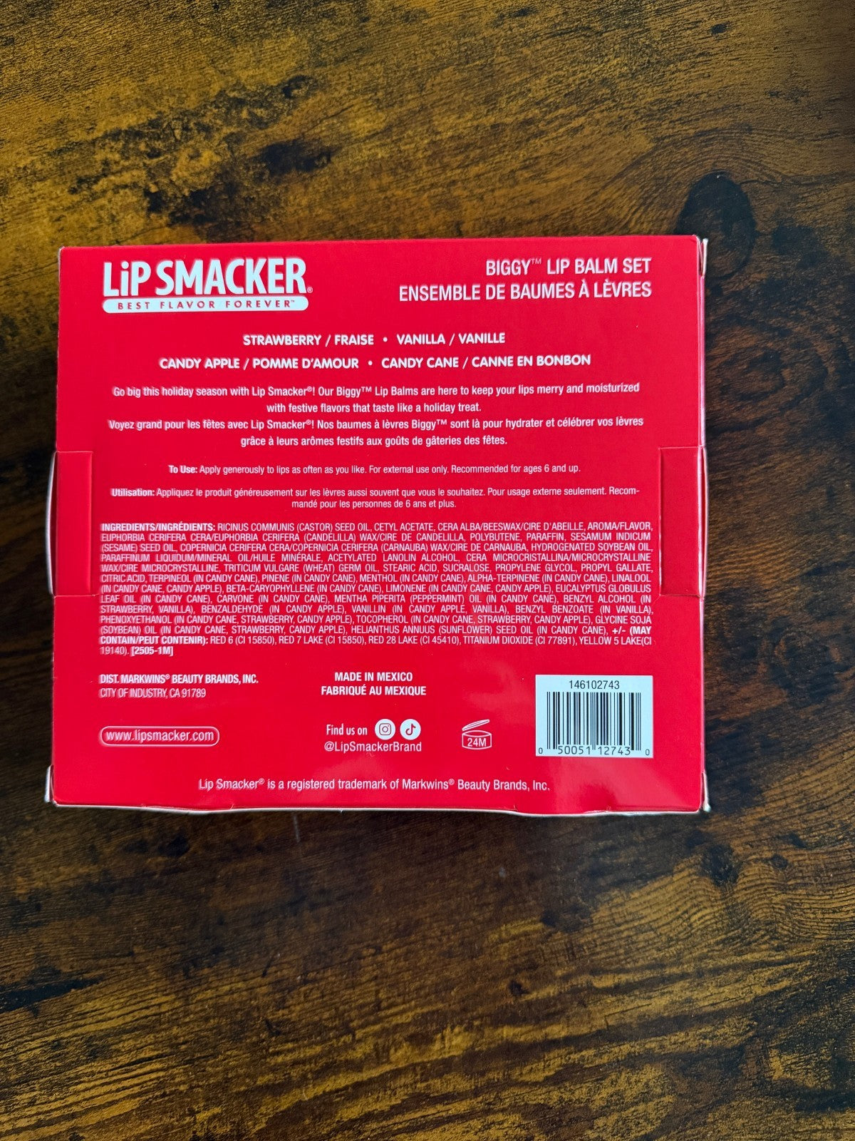 Lip Smacker Biggy Lip Balm Set - Holiday Gift 4-Pack, Limited Edition