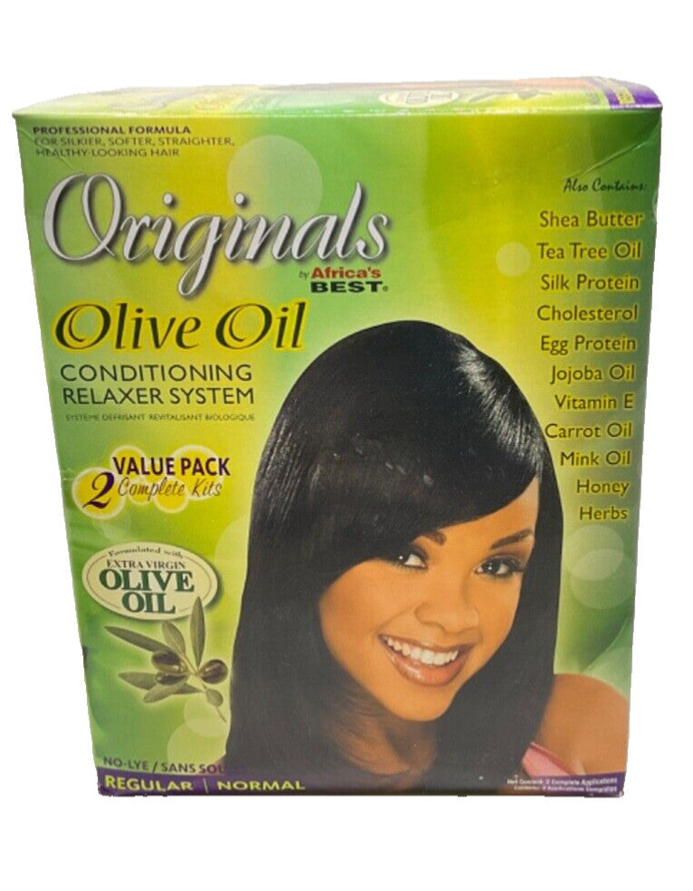 Olive Oil Conditioning Relaxer System - Regular (2 Pack) - Africa's Best Originals