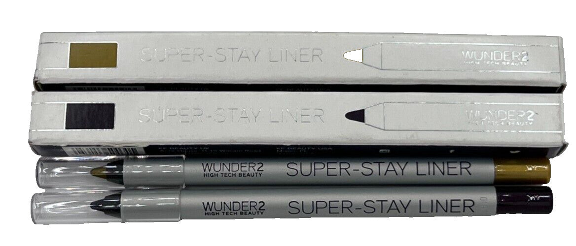 Glitter Eyeliner Set - Metallic Gold & Aubergine 2 Pack, Long-Lasting Makeup