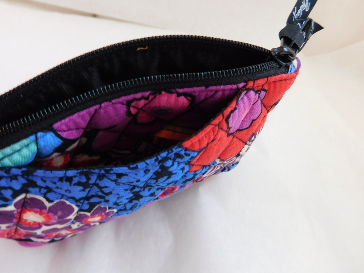 Vera Bradley Small Mirror Zip Cosmetic Case - Floral Fiesta Pattern
