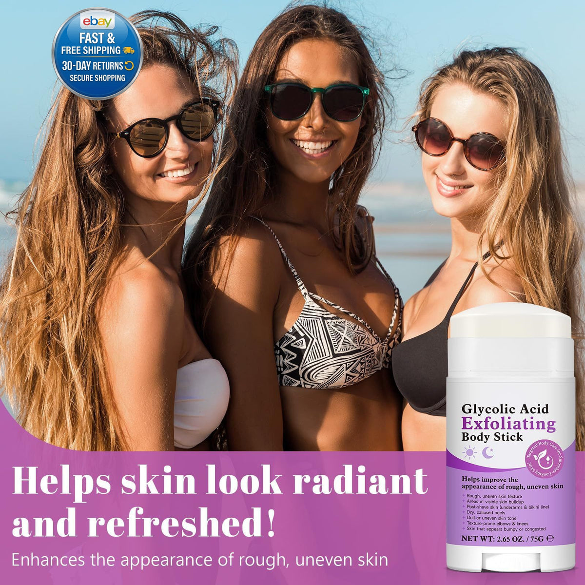 Glycolic Acid Exfoliating Body Stick with 7% AHA & 0.5% BHA – Solid
