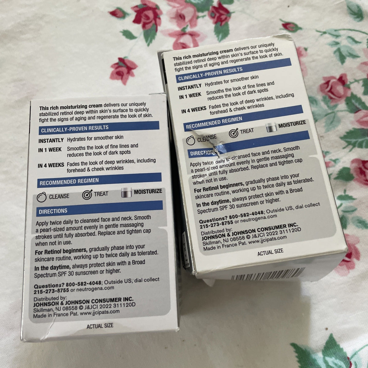 Neutrogena Rapid Wrinkle Repair Retinol Cream Damaged Box - 2 Pack