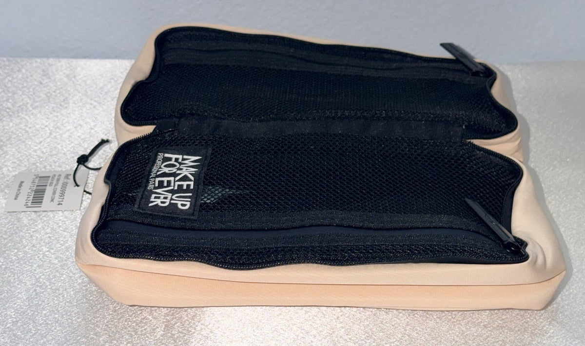 Makeup Organizer Pouch with Tag - Light Peach Cosmetic Bag